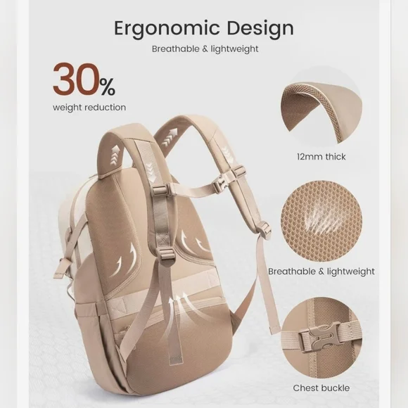 Casual Daypack Backpack, 17.3", #1166 NWOT - Picture 3 of 14